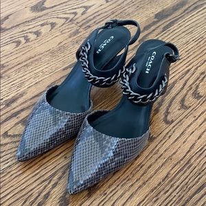 NEW: Women’s Coach Snake Skin Heels